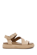 Women's Brown Leather Sandals | Derimod