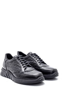 Men's Leather Crocodile Sneaker | Derimod