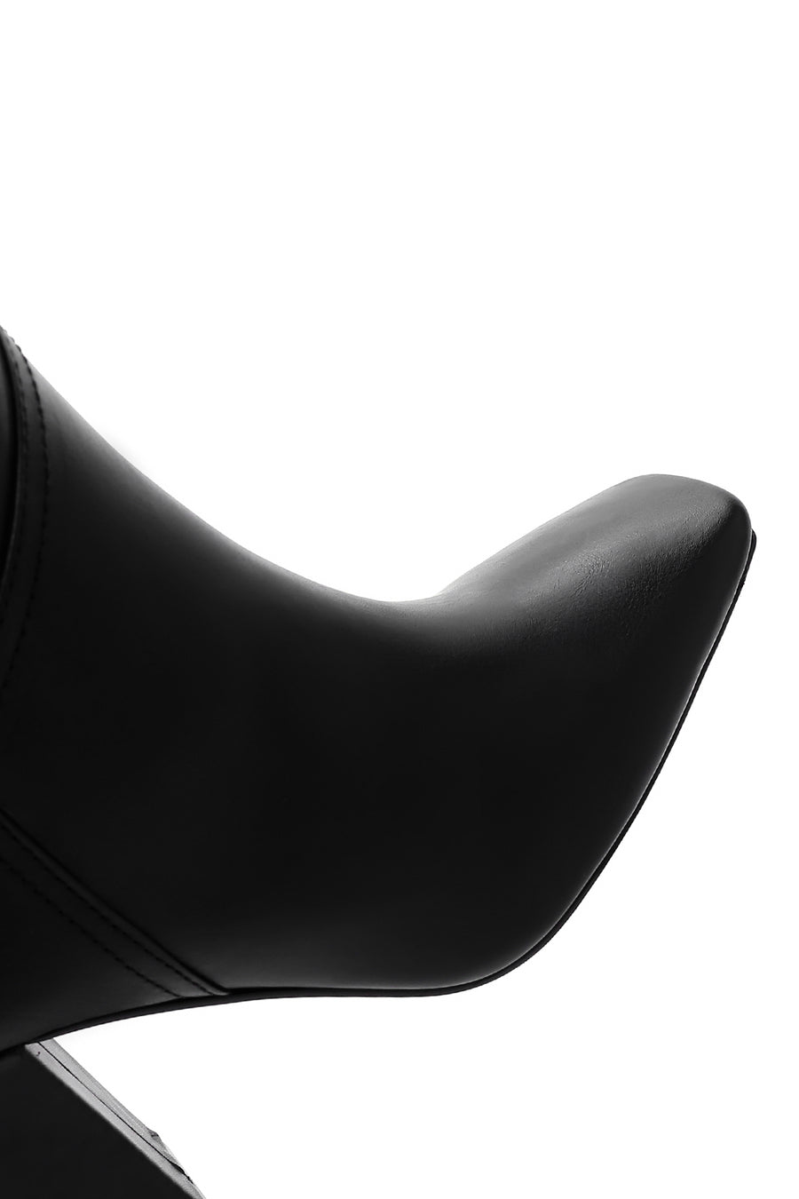 Women's Black High Heeled Classic Leather Boots