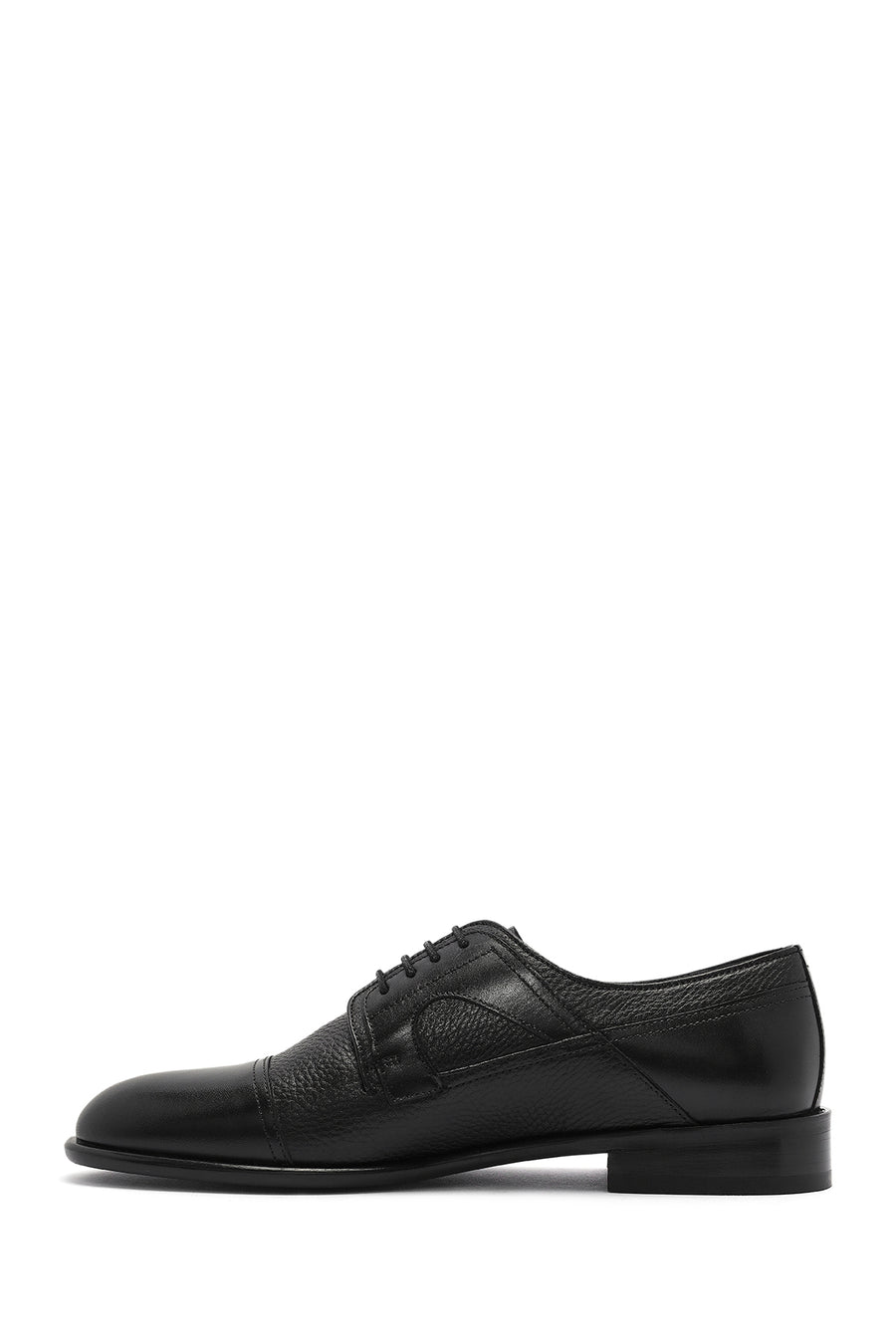 Men's Black Laced Leather Classic Shoes