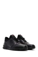 Men's Black Lace-Up Leather Casual Sneaker | Derimod