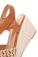 Women's Tan Wedge Heels Espadrille | Derimod