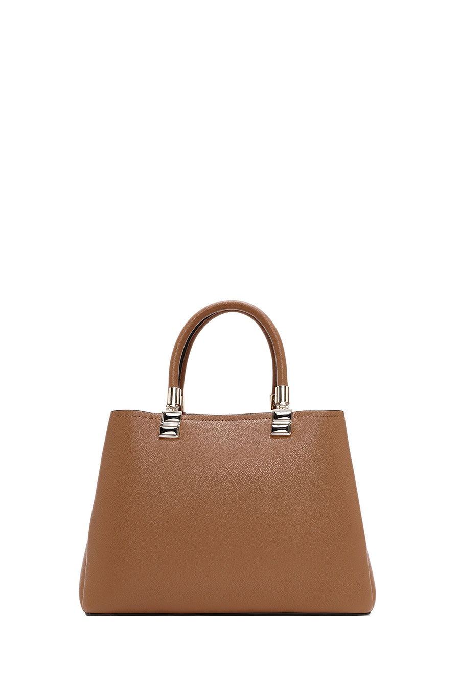 Women's Tan Long Strap Handbag with Accessory Detail
