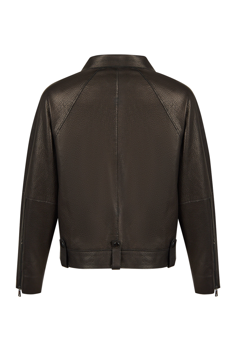 Torino Woman Black Oversized Leather Biker Jacket