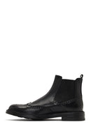 Men's Black Leather Chelsea Boot | Derimod