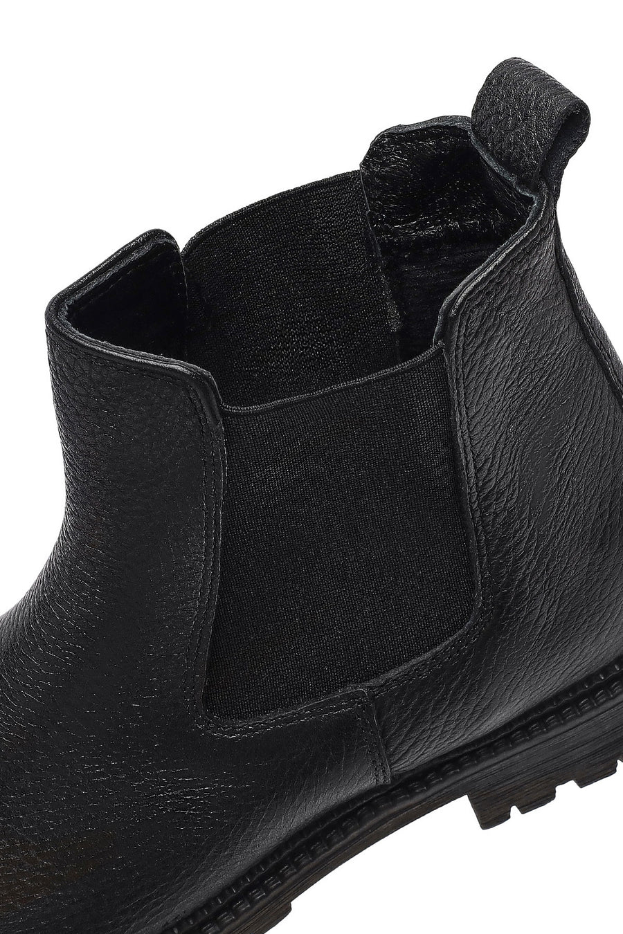 Woman Black Leather Chelsea Boots