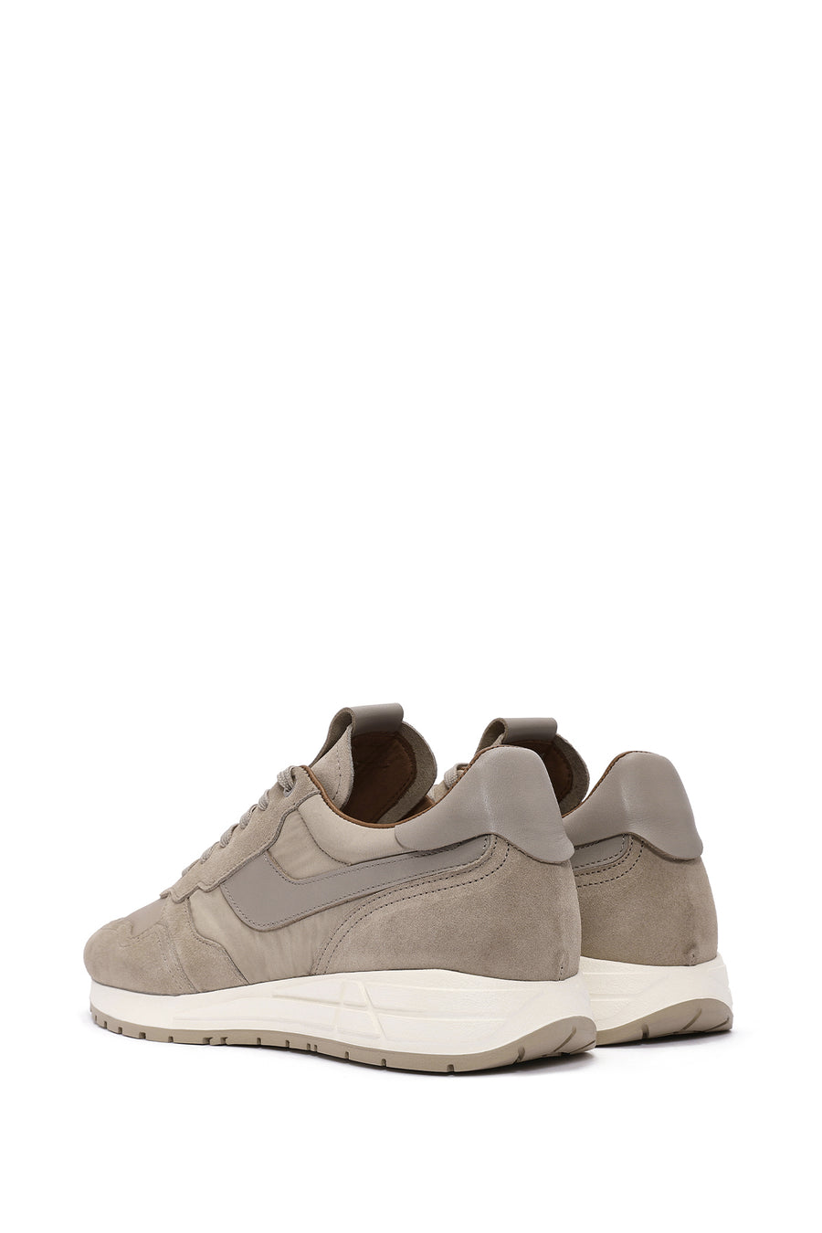 Men's Beige Lace-up Leather Sneaker