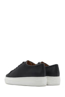 Men's Black Lace-up Thick-Sole Leather Sneaker | Derimod