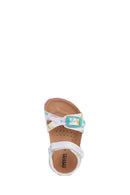 Geox Baby Girl White Chalki Strappy Leather Sandals | Derimod