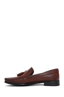 Men's Brown Tasseled Leather Casual Loafer | Derimod