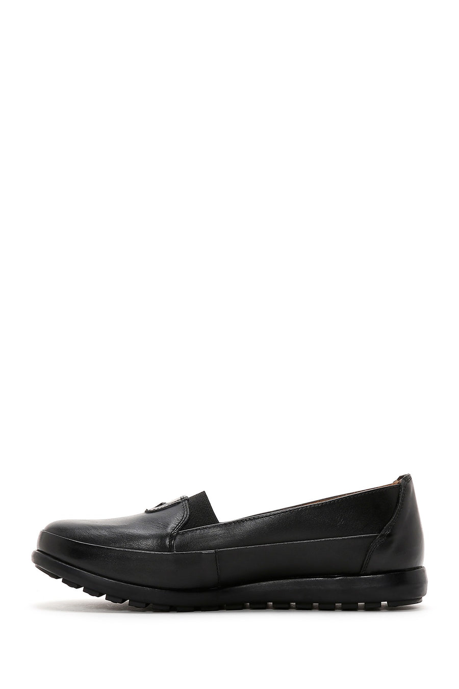 Women's Black Leather Comfort Loafer