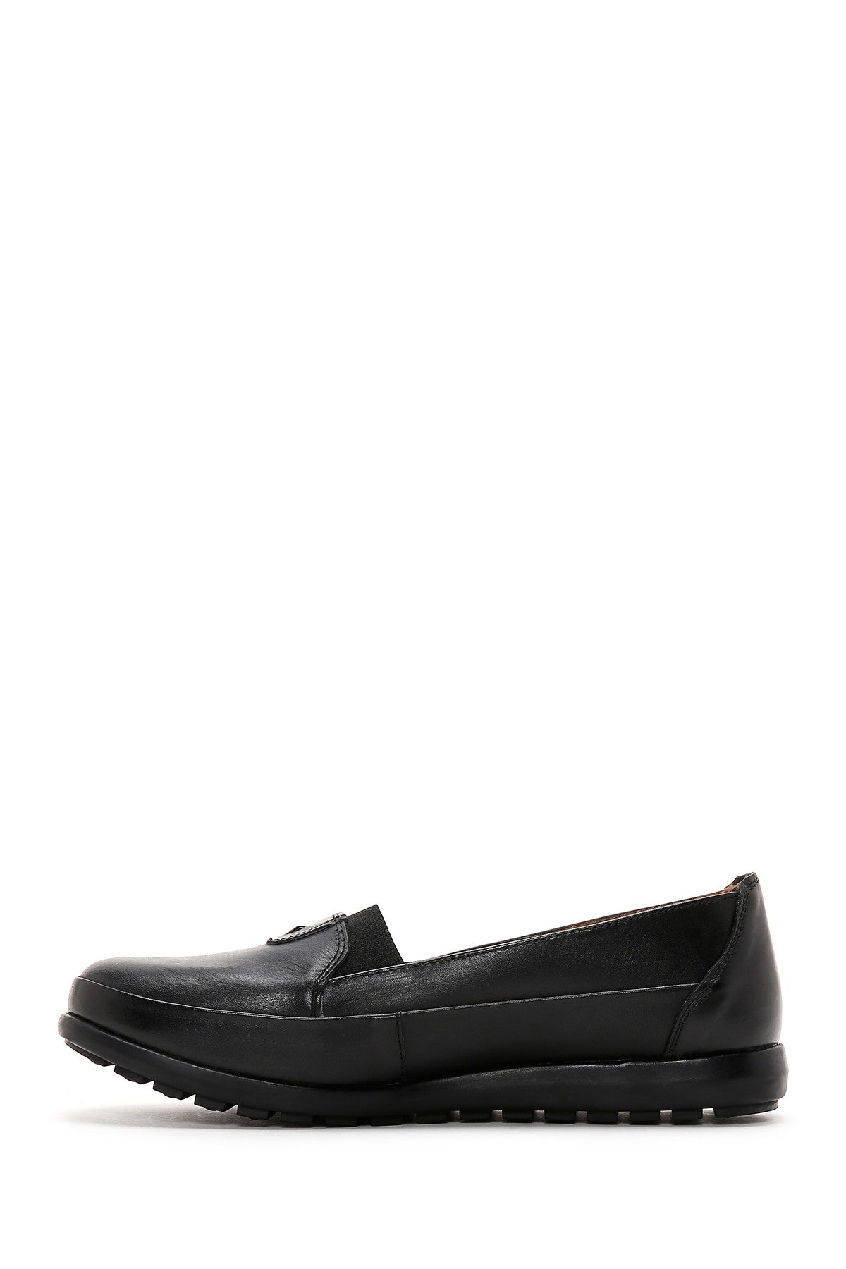 Kadın Siyah Deri Comfort Loafer