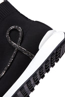 Women's Black Stone High Top Sneaker | Derimod