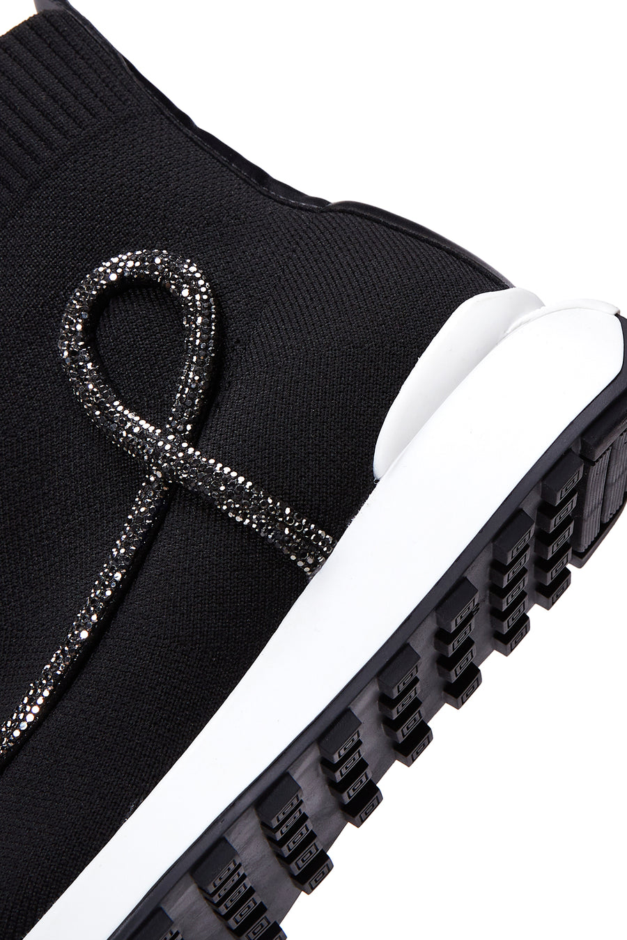 Kadın Siyah Taşlı Bilekli Sneaker
