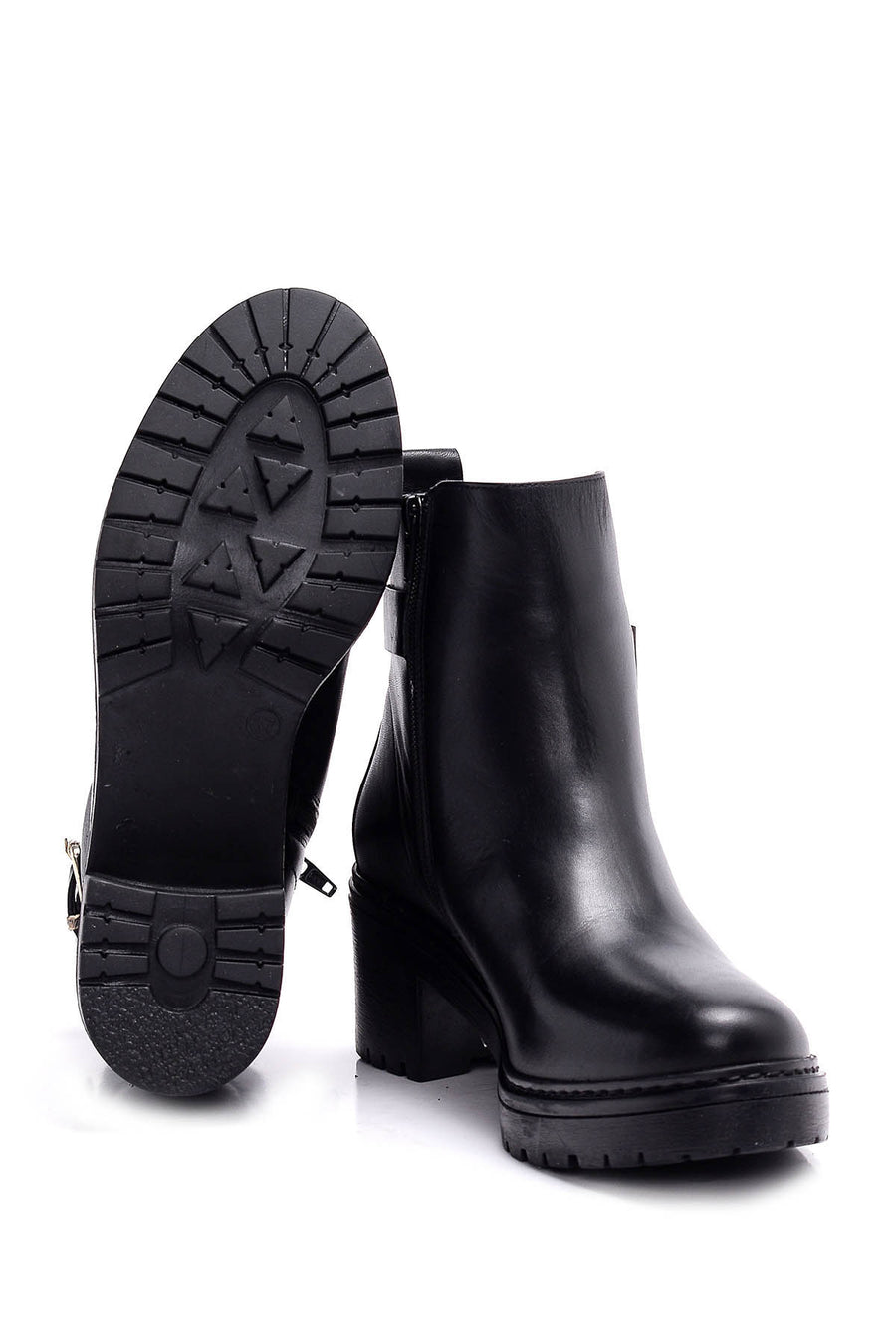 Women's Buckle Leather Boots