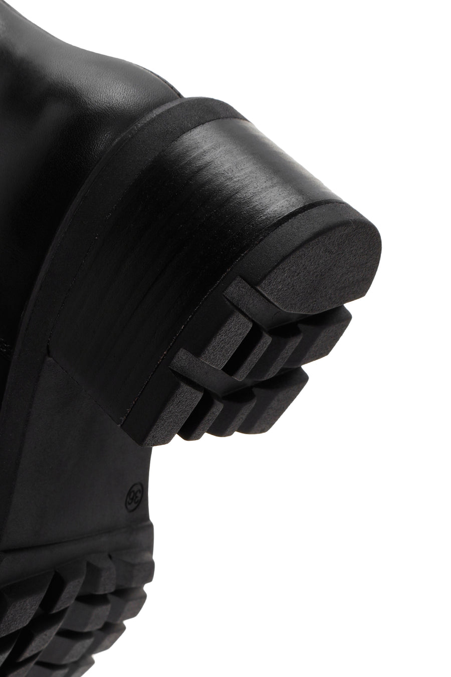 Women's Black Zippered Low Heel Leather Boots