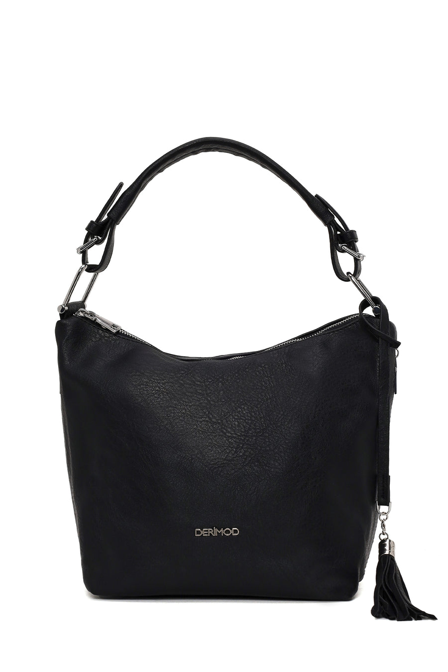 Woman Black Long-Strap Shoulder Bag