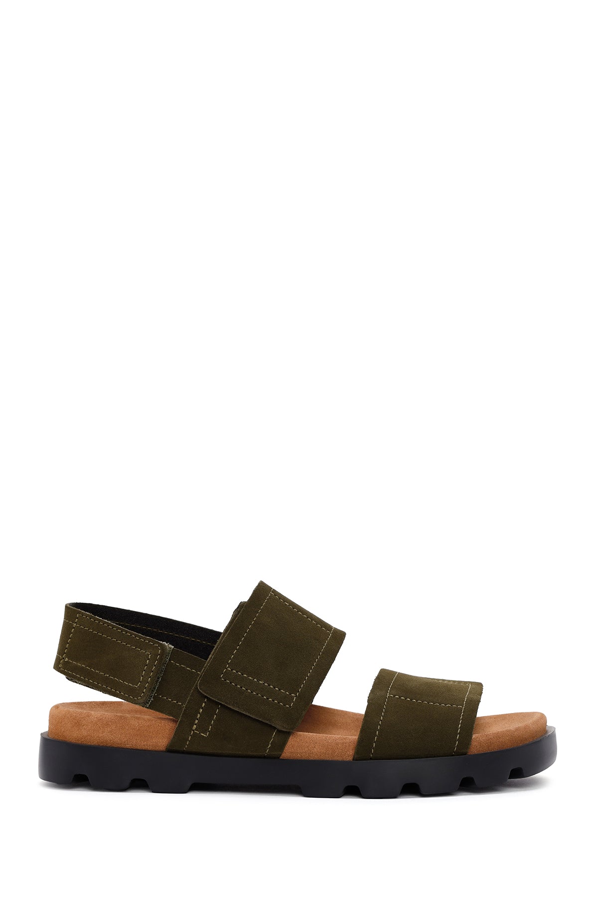 Camper Men's Green Leather Sandals K100777 | Derimod