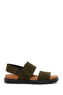 Camper Men's Green Leather Sandals | Derimod