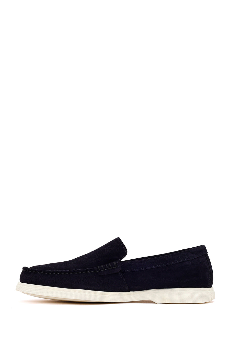 Male Navy Suede Leather Loafer