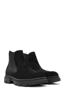 ACBC x Derimod Men's Black Suede Leather Chelsea Boots | Derimod