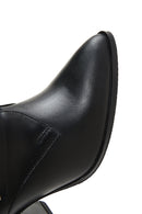 Women's Black Leather Heeled Boots | Derimod