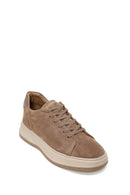 Male Mink Lace-up Thick-Soled Suede Leather Sneaker | Derimod