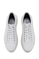 Men's White Thick Sole Lace Up Leather Sneaker | Derimod