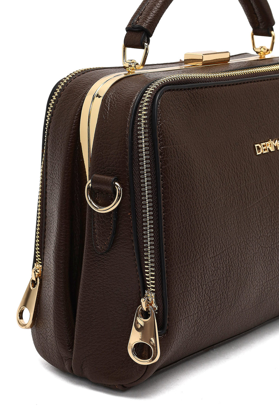 Woman Brown Long-Strap Shoulder Bag