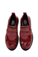 ACBC x Derimod Women's Burgundy Thick-Soled Masculine Loafer | Derimod