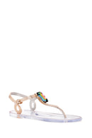 Women's Gold Jelly Flip Flops Sandals | Derimod