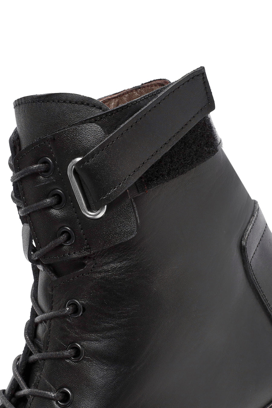 Men's Black Zippered Leather Casual Boots