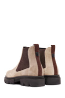 ACBC x Derimod Men's Brown Suede Leather Chelsea Boots | Derimod