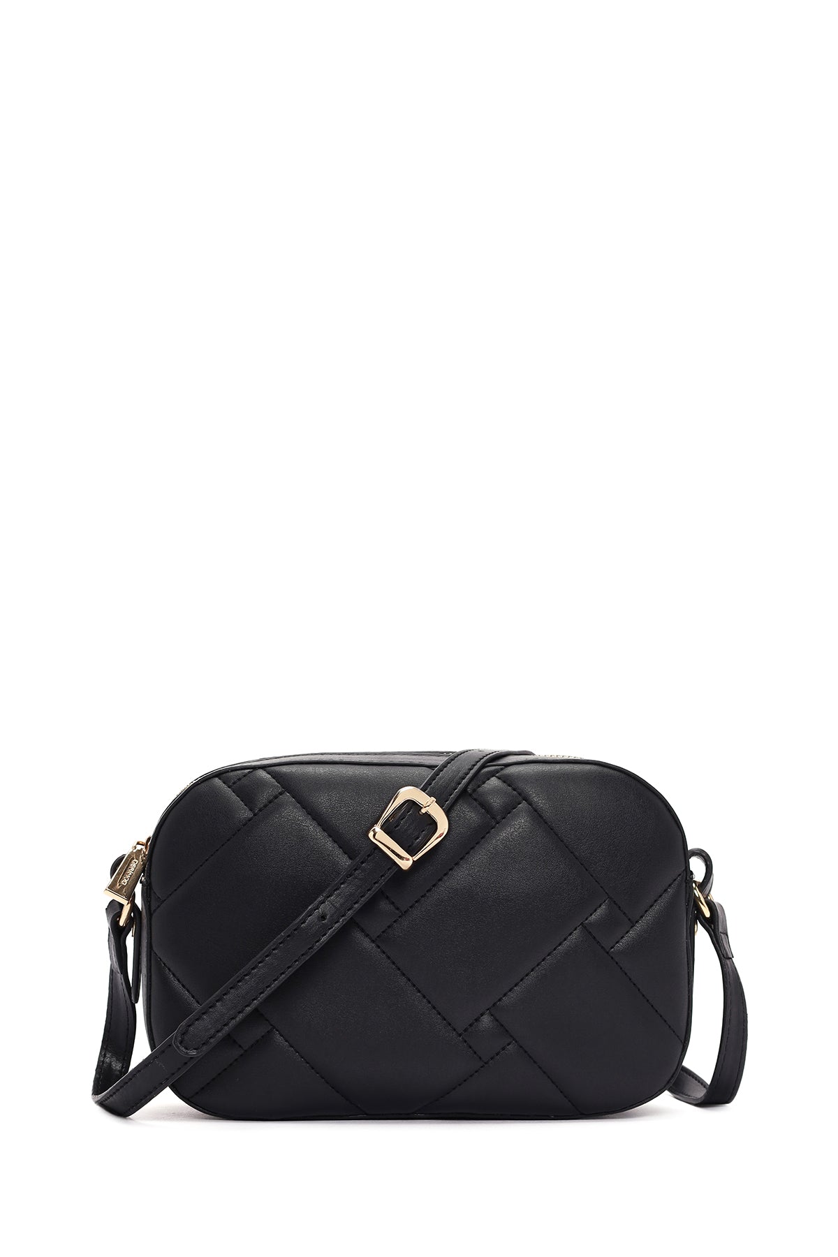 Women's Black Faux Leather Crossbody Bag 23WBD2022KP | Derimod