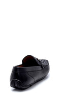 Men's Leather Knit Detailed Loafer | Derimod