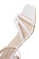 Women's White Low Heel Sandals | Derimod