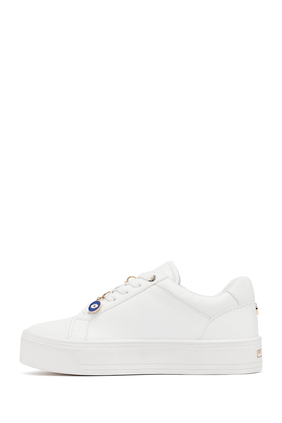 Woman White Lace-up Chunky Sneaker