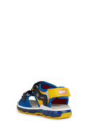 Geox Boy Blue Android Strap Leather Sandals | Derimod