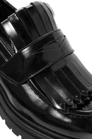 ACBC x Derimod Women's Black Thick-Soled Masculine Loafer | Derimod