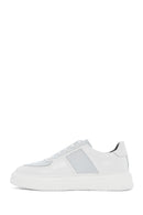 Men's White Lace-up Leather Sneaker | Derimod