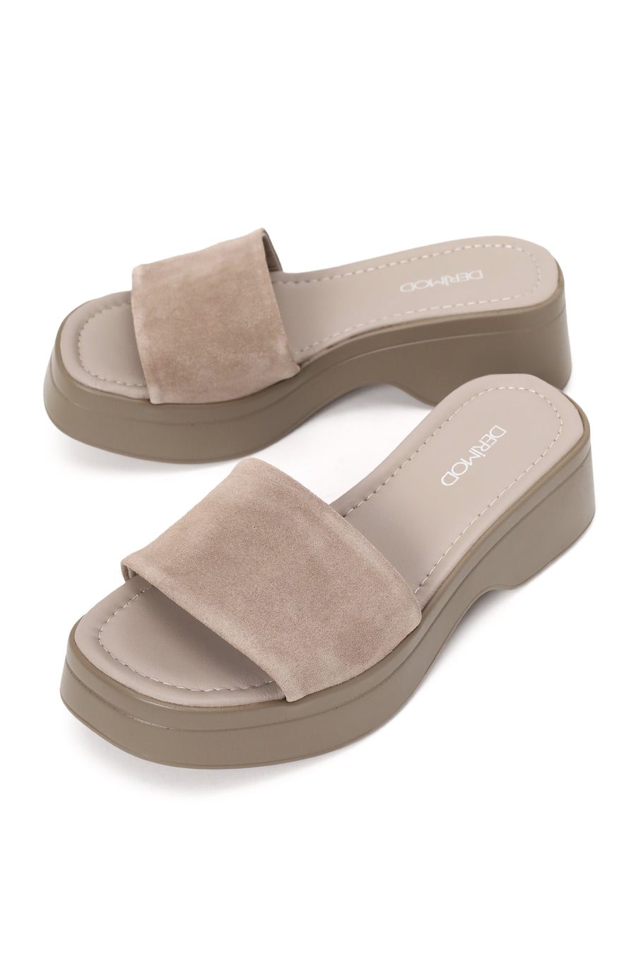 Woman Mink Thick-Soled Suede Slipper