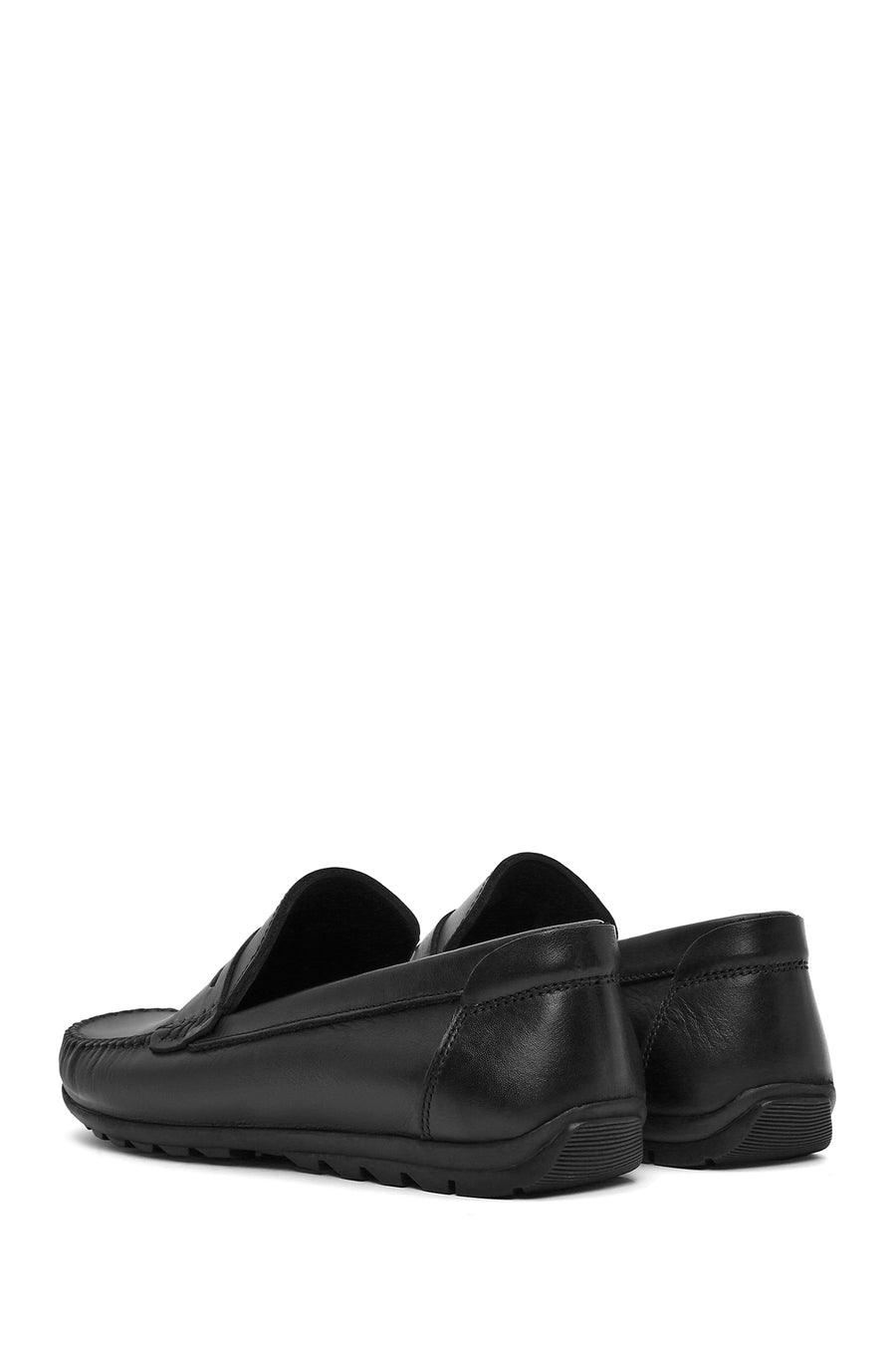 Men's Black Leather Casual Loafer