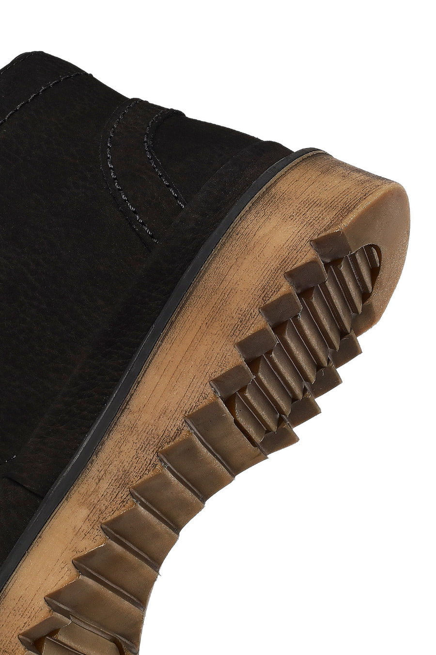 Male Black Zip Closure Nubuck Leather Boots