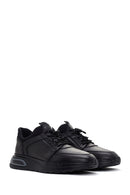 Men's Black Leather Casual Sneaker | Derimod