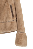 Livigno Woman Beige Short Teddy Coats | Derimod