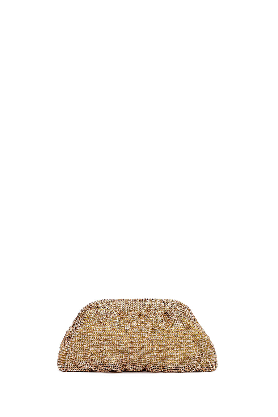 Women's Gold Long Chain Strap Stone Evening Clutch Bag