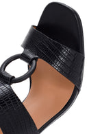 Women's Black Ankle Strap Heeled Sandals | Derimod