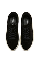 Men's Black Suede Leather Sneaker | Derimod