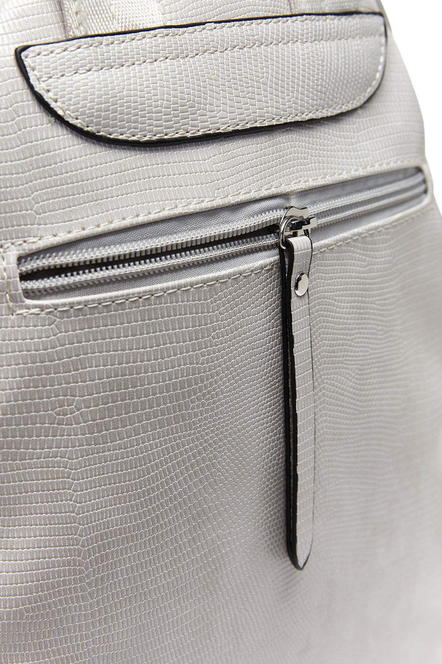 Woman Grey Long Strap Backpack