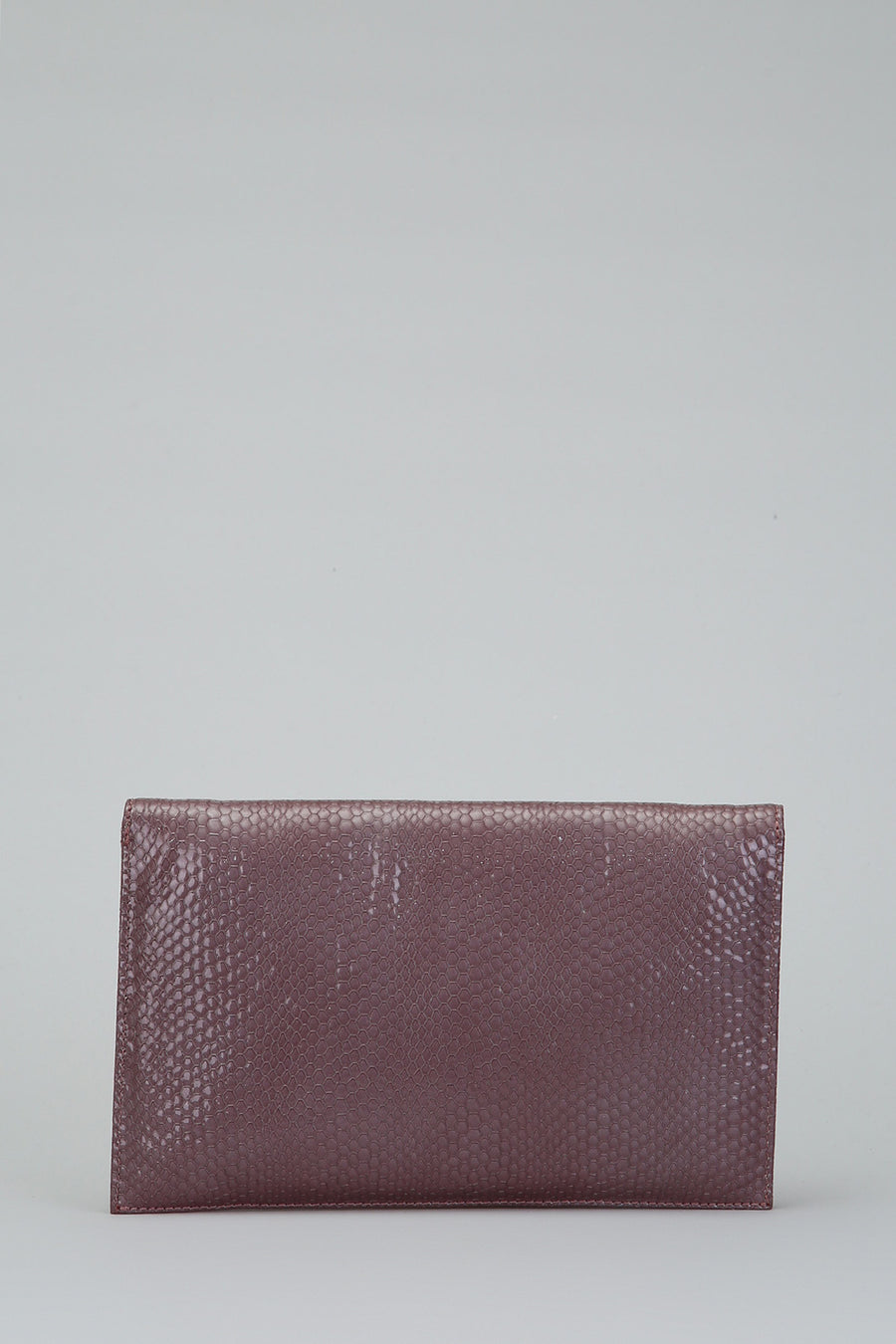 Snake Patterned Women's Purple Leather Portfolio
